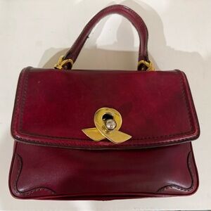 Collector Designer vintage red Hand Bag